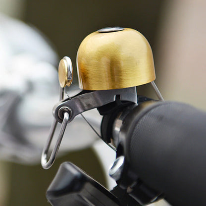 Retro Bike Bell Copper Crisp Cycling Bicycle Handlebar Bell Alarm Ring Gold