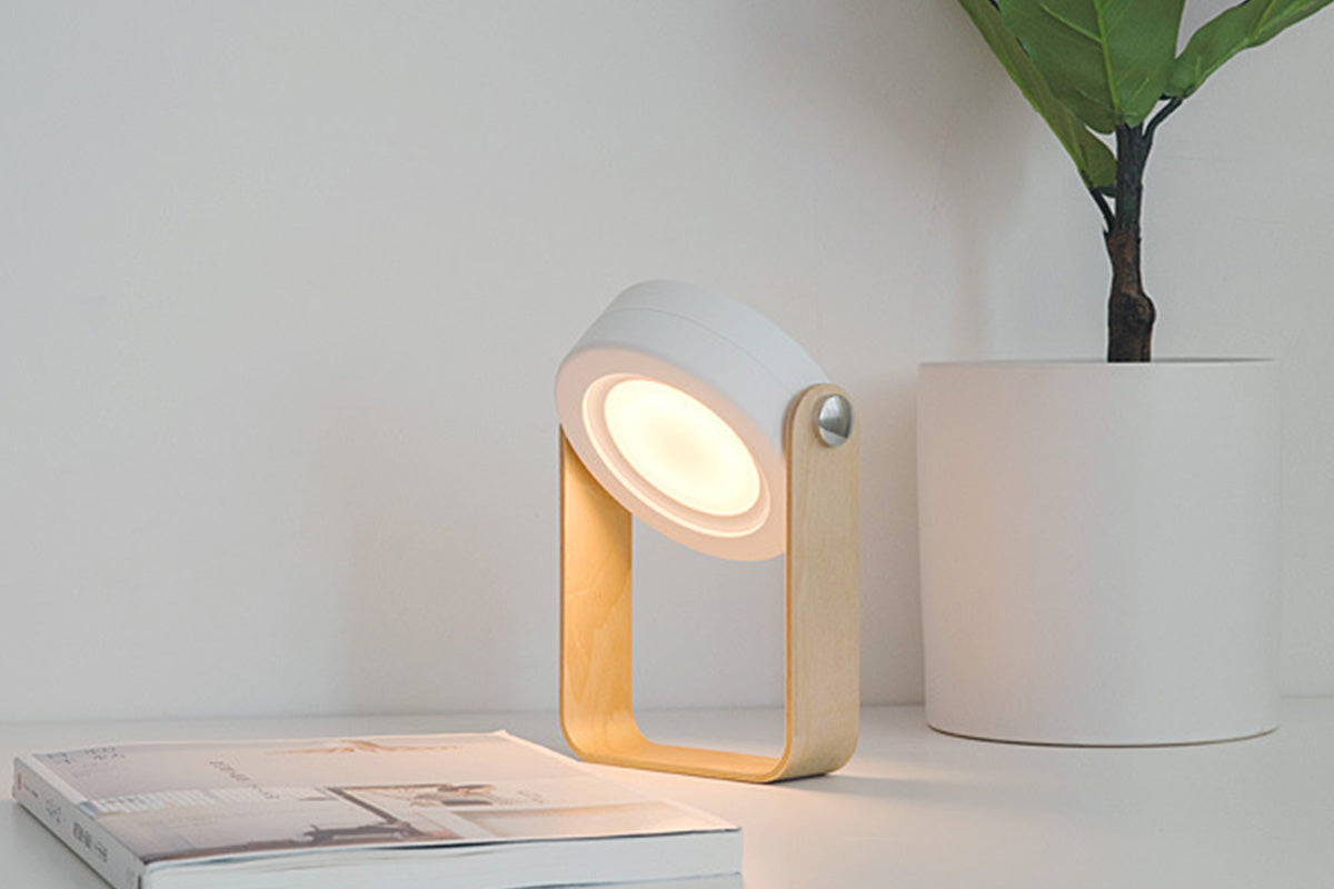 Multi Dimmable Foldable LED Night Light Table Lamp Portable Camping Flashlight-White