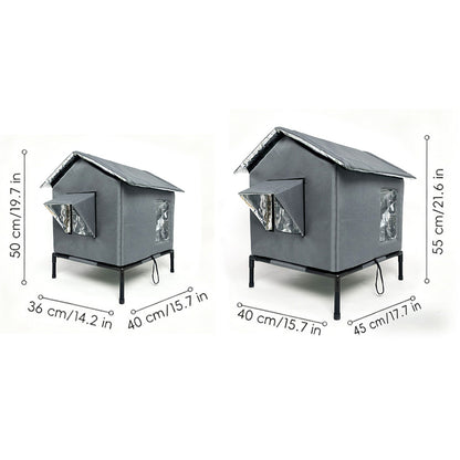 Insulated Shelter  Cat House-Grey