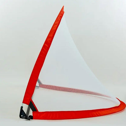 Portable Pop-Up Soccer Goal Set with 3 Ground Pegs and Carry Storage Bag Red