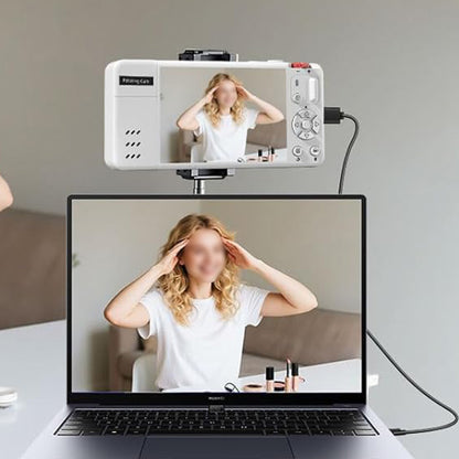 Digital Camera with 270 Degree Rotating Lens for Selfie Vlog -White