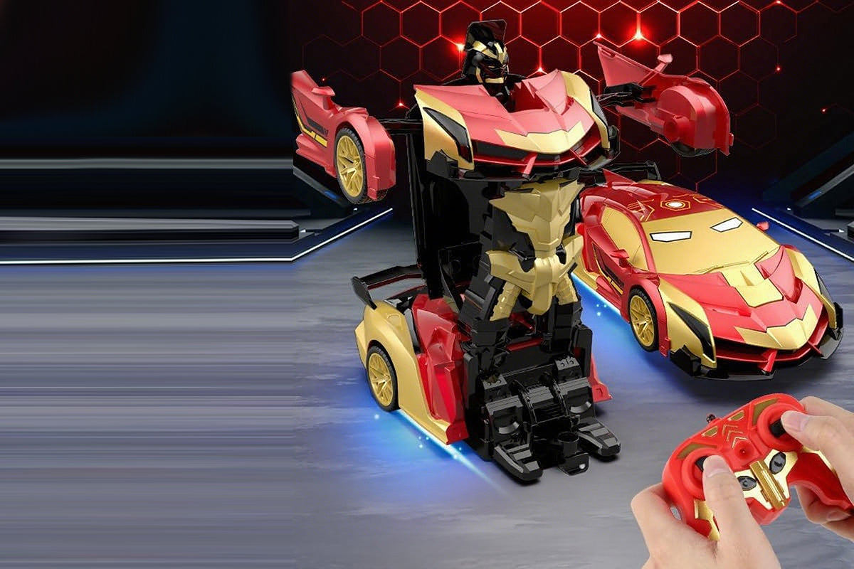 Transform Remote Control Cars Cyber Truck Remote Control Car with Light Effect-Steel?Hero