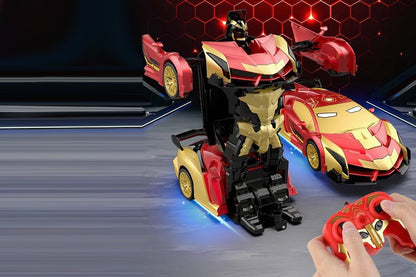 Transform Remote Control Cars Cyber Truck Remote Control Car with Light Effect-Steel?Hero