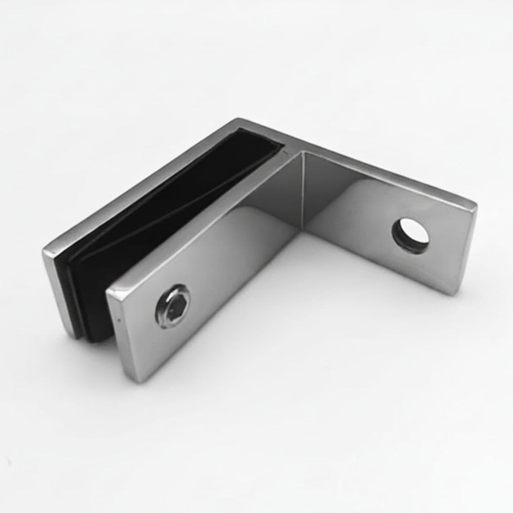 304 Stainless Steel Pool Fence Glass Clamp for 10 to 12mm Panels - Silver
