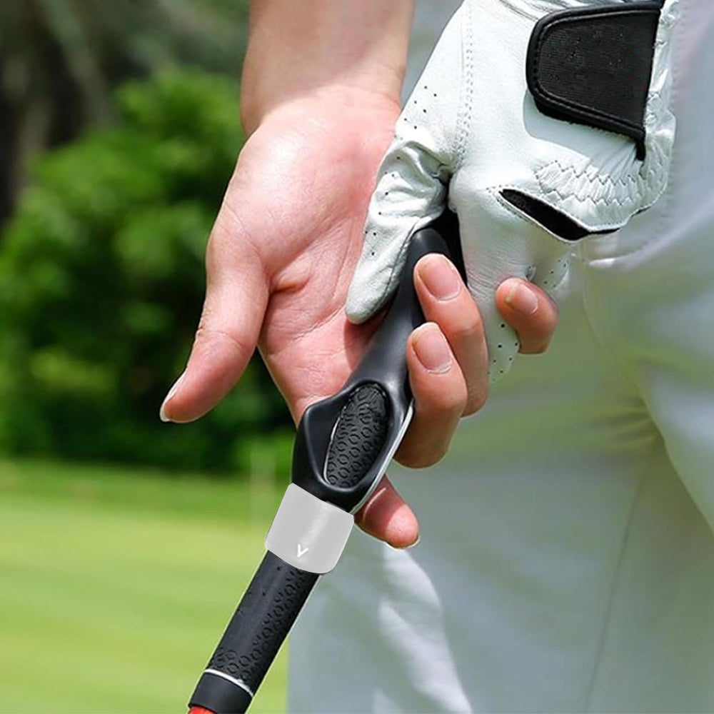 Golf Grip Trainer Attachment Trainer Beginner Outdoor Golf Swing Training Aid Grey