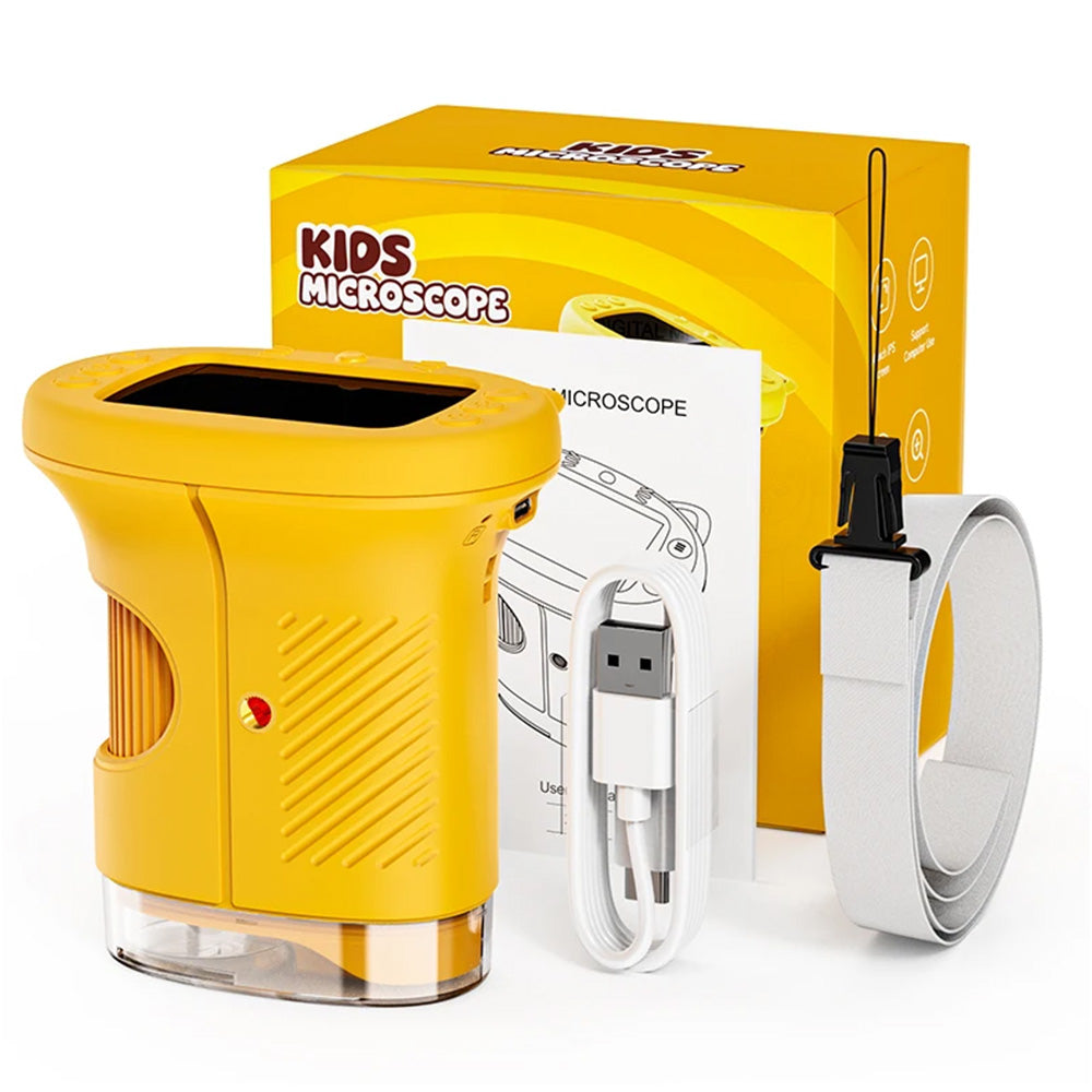 1000X Handheld Microscope 1080P Mini Pocket Digital Microscopes-Yellow