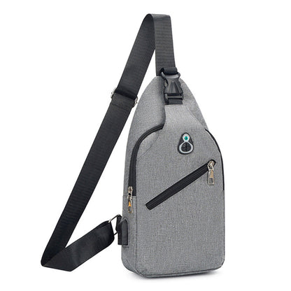 Crossbody Bag Casual Sling Bag Multi-Pocket Chest Bag Grey