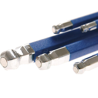 18Pcs Long Arm Ball End Hex Key with CRV Steel for Car Motorcycle Repair-Blue