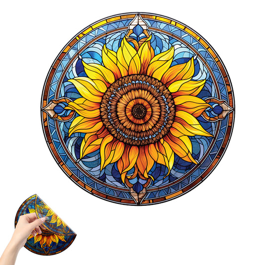 Static Cling Window Sticker Glass Painted Art Decal Window Clings for Home Decoration-Sunflower