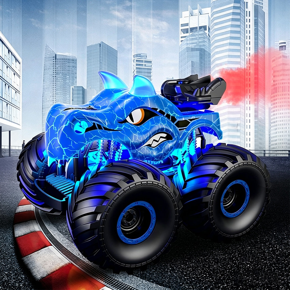 2.4G Remote Control Dinosaur Spray Off Road Truck - Blue