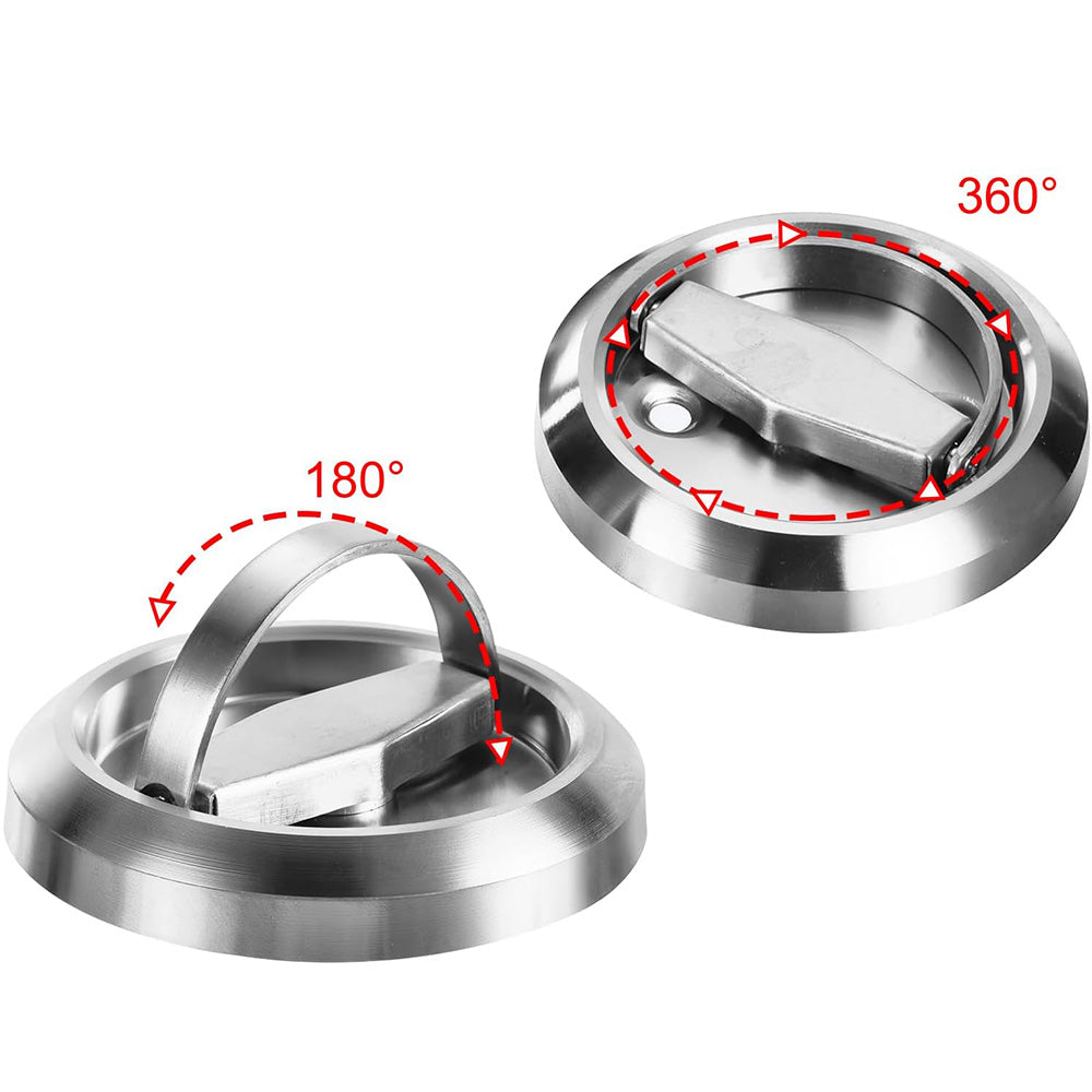 Hidden Door Lock Invisible Latch Double Sided Privacy Lock for Bedroom Bathroom Stainless Steel-Silver