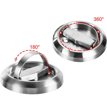 Hidden Door Lock Invisible Latch Double Sided Privacy Lock for Bedroom Bathroom Stainless Steel-Silver