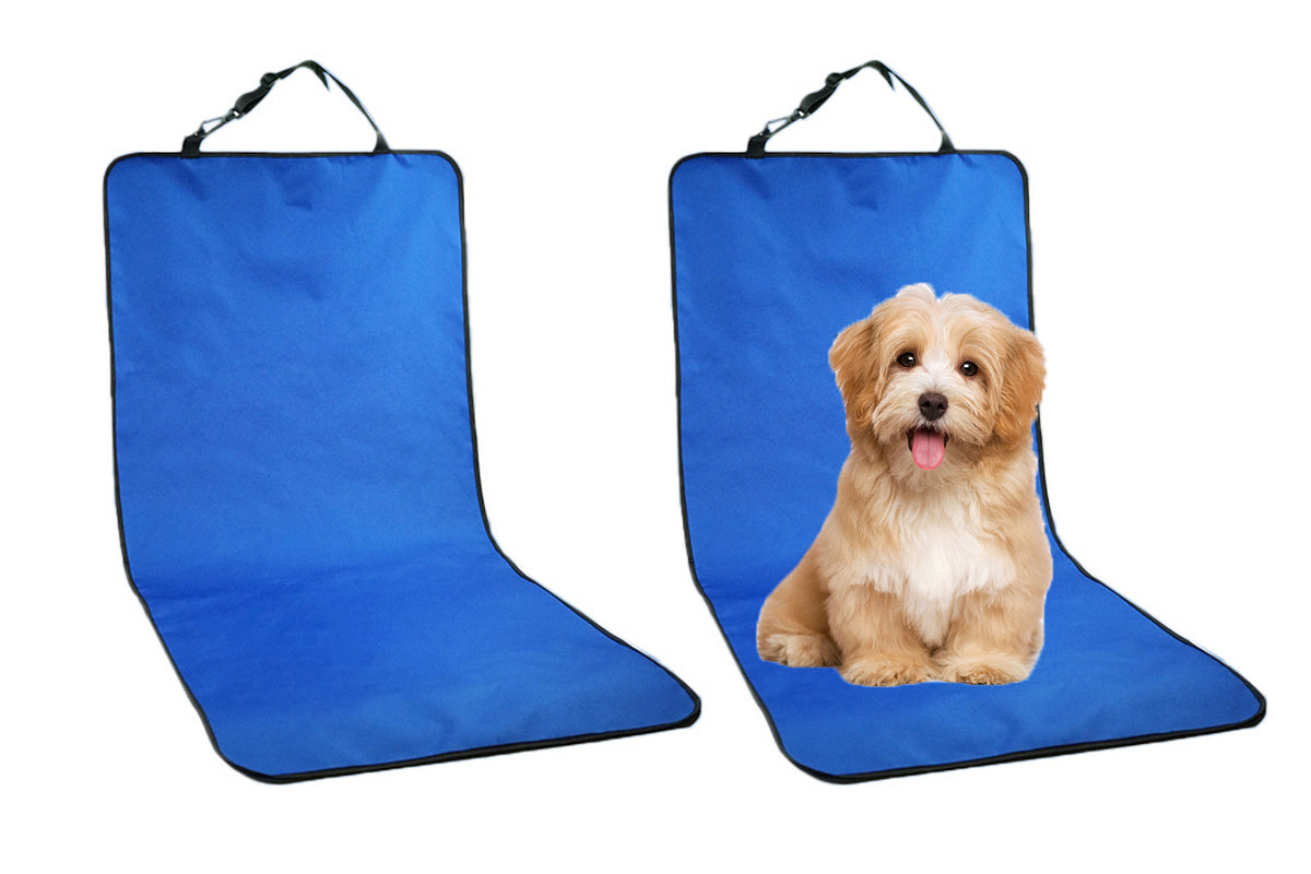 2Pcs Nonslip Waterproof Durable Car Universal Fit Interior Backseat Dog Seat Covers-Blue