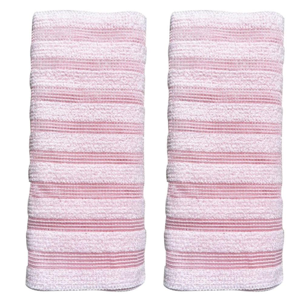 2 PCS Extra Long Exfoliating Back Scrubber Adult Bath Washcloth for Smooth Skin Pink