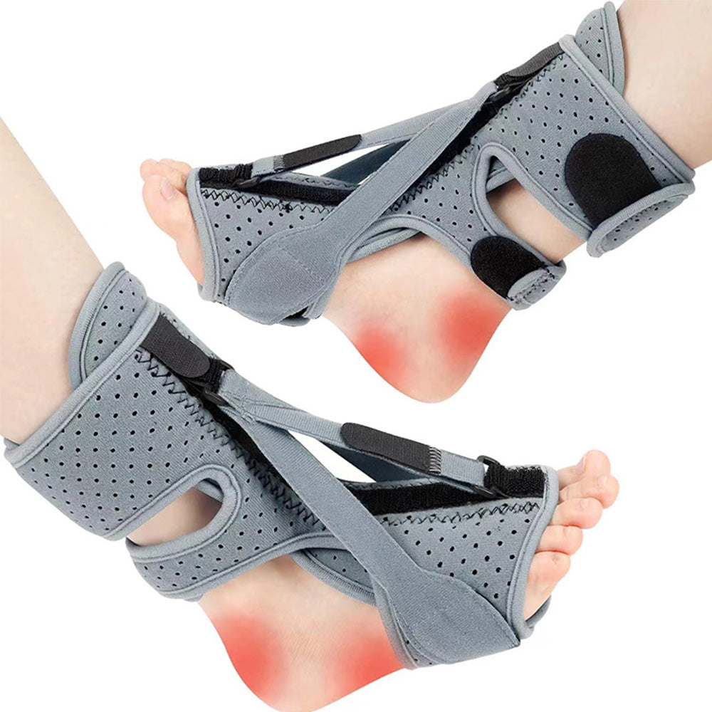 Plantar Fasciitis Night Splint Foot Drop and Achilles Brace Gray