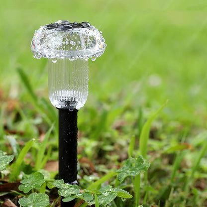 4 Piece Solar Mushroom Rhinestone Ground Stake Lights - Mixed Color