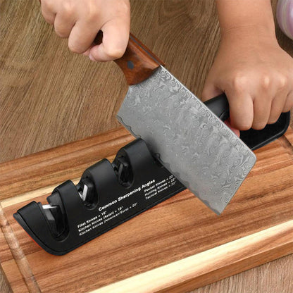 4 In 1 Scissors Sharpener Tool Knife Sharpeners With 6 Adjustable Angle For Kitchen Black