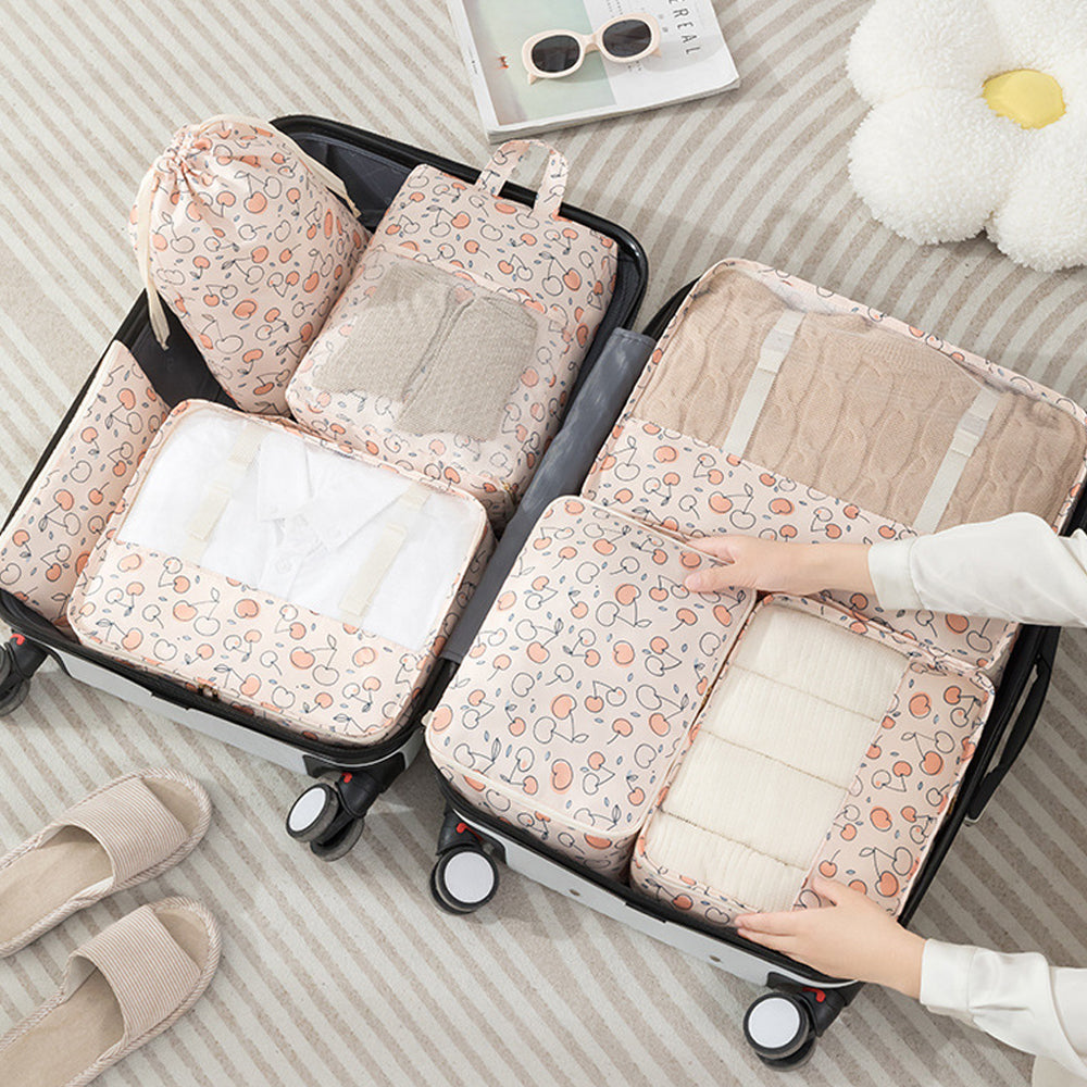 7-Piece Set Travel Packing Bags Luggage Storage Bag Arrangement Pouch Organizer Style 4