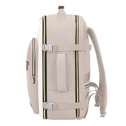 40L Travel Backpack for Men & Women Waterproof Carry-On Bag with 3 Storage Pockets Khaki
