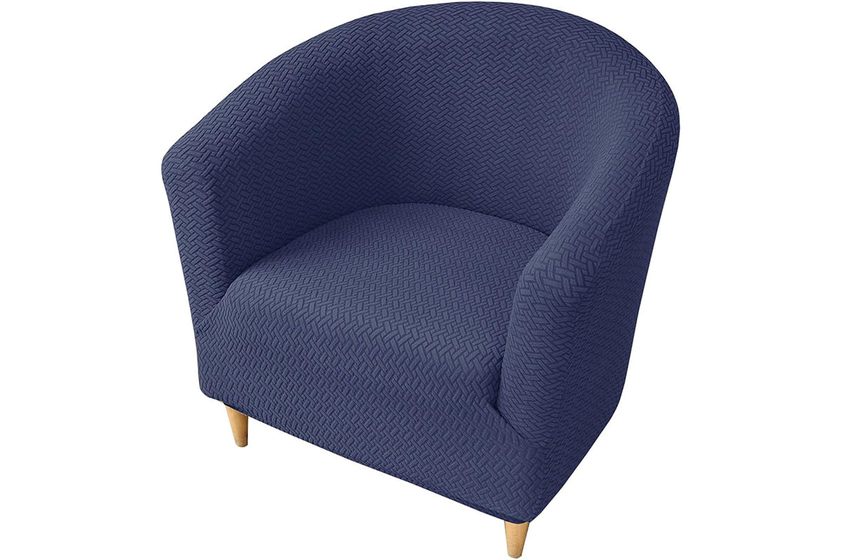 Club Chair Slipcover Stretch Barrel Chair Cover Tub Chair Slipcover -Navy