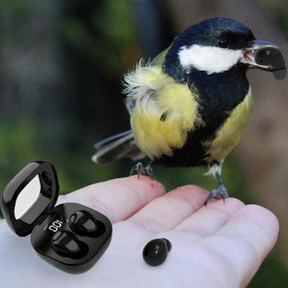Wireless Bluetooth Small Headphone  Mini Invisible Earbuds with Charging Case for Sleep Work Sports Black