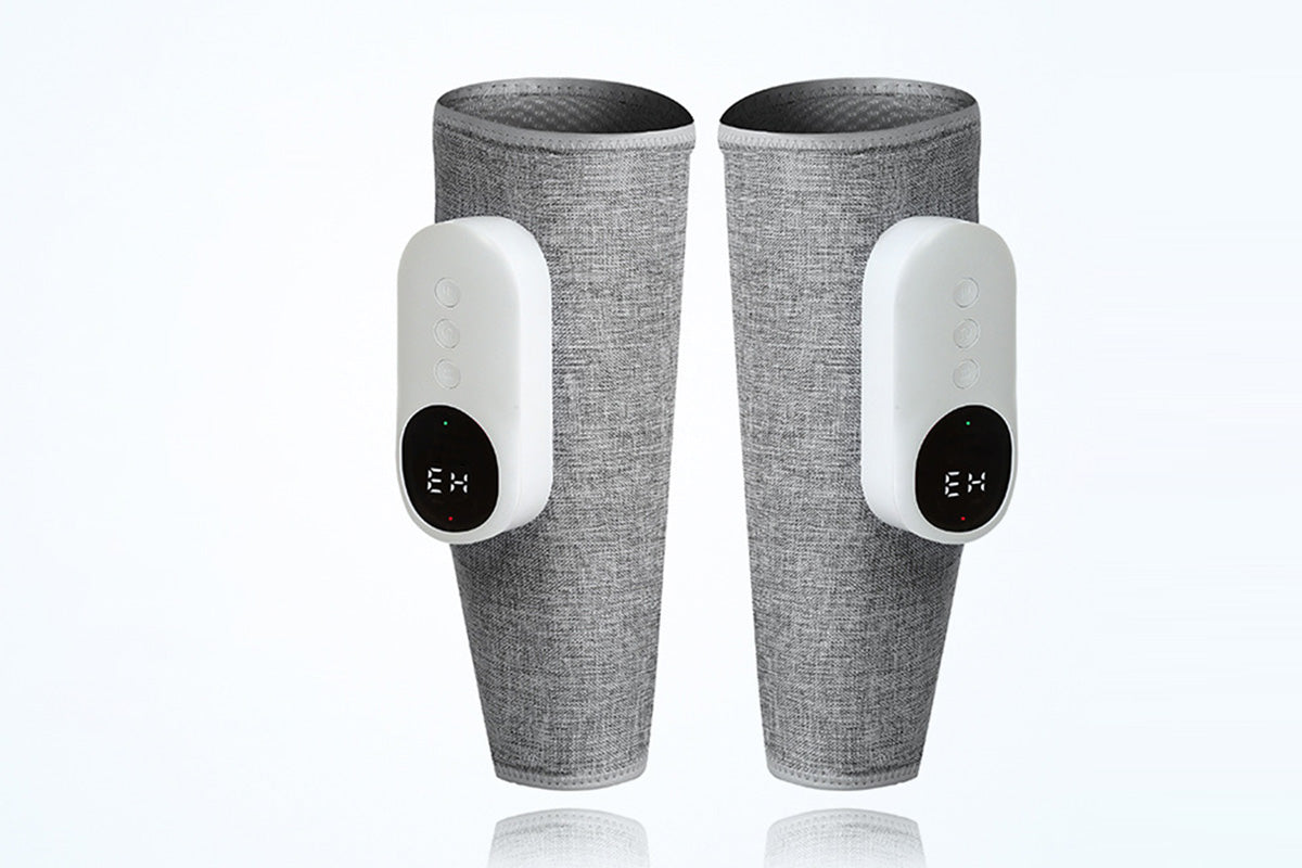 Leg Massager Muscles Relax Heated Air Compression Foot Massage for Calf Blood Circulation-Grey