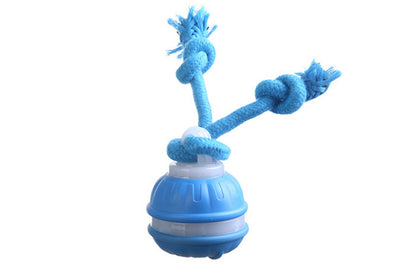 USB Rechargeable Motion Activated Rolling Dog Ball Toy Blue