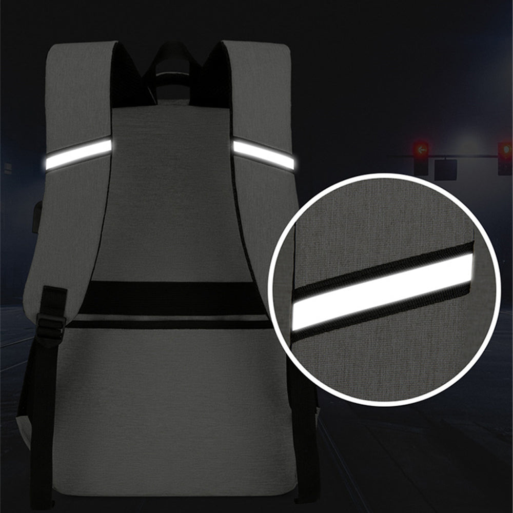 2 in 1 Large Capacity Laptop Backpack and Insulated Lunch Bag for Office Travel-Light Grey