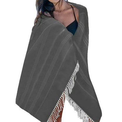 Cotton Turkish Beach Towels Quick Dry Towel for Bathing Swimming Travel Dark Grey