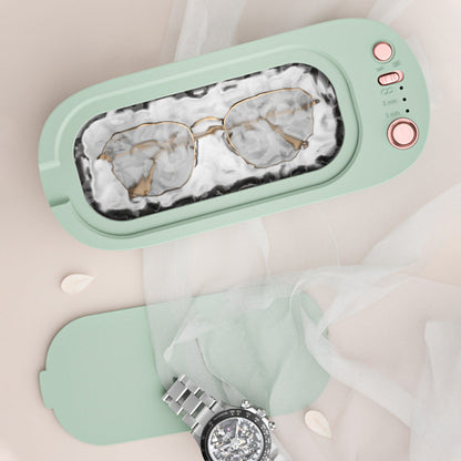 45KHz Ultrasonic Jewelry Cleaning Machine for Jewelry Eyeglasses Rings Green