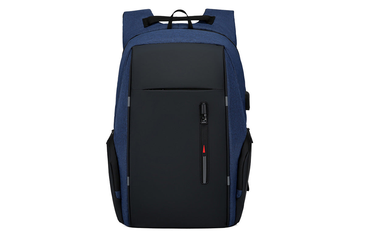 Travel Laptop Backpack with USB Port School Bookbag Fits 15.6 Inch Laptop-Blue