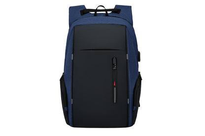 Travel Laptop Backpack with USB Port School Bookbag Fits 15.6 Inch Laptop-Blue