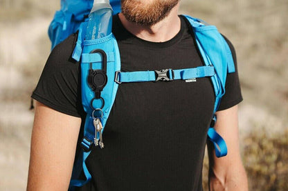 Retractable Keychain Carabiner Badge Holder - Black