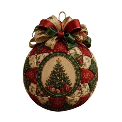 Adult Christmas Patchwork Ball DIY Ornament Craft Kit - Christmas Tree