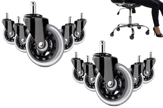 10Pcs 3 Inch Office Chair Caster Replacement Rolling Caster Grip Ring Universal Swivel Wheel