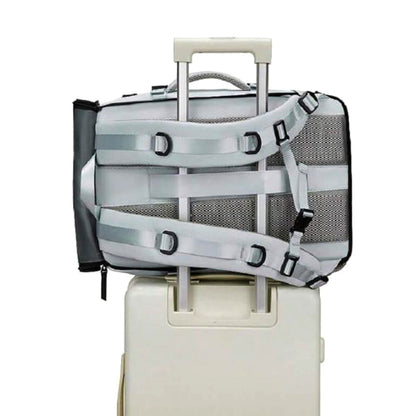 Large Travel Backpack Water Resistant Laptop Backpack Camping Rucksack With Separate Shoe Pocket Grey