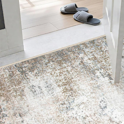 Nordic Crystal Velvet Rug Soft Non Slip for Bedroom Living Room Bedside Floor-Grey