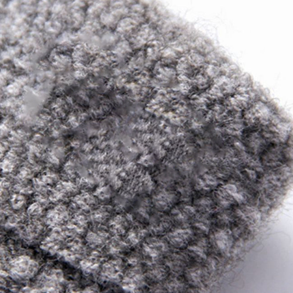 Winter Warm Fingerless Gloves Thermal Half Finger Knitted Mittens Light Grey