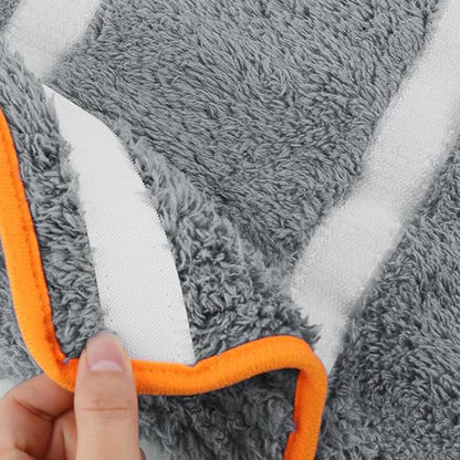 Pet Absorbent Bathrobe Dog Drying Towel Coat Soft Bath Wrap Pajamas-Grey