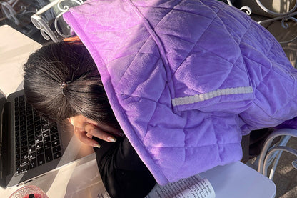 USB Heating Pad Portable 5V Heated Travel Blanket Pads For Car Airplane-Purple