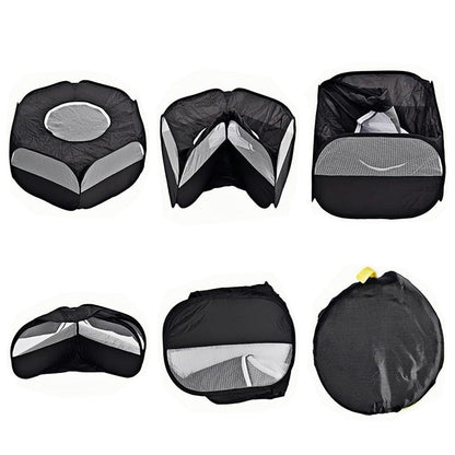 Portable Pop-Up Small Animal Playpen Foldable Pet Tent for Chick Hamster Rabbit Black