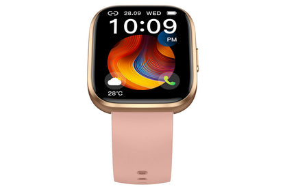 Smart Watch 1.85-Inch Fitness Watch with Heart rate Warning Sleep Monitor Blood Oxygen Calories Physiological Activity Tracker-Pink