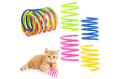 40 Piece Cat Kitten Colorful Plastic Spring Bouncy Toy