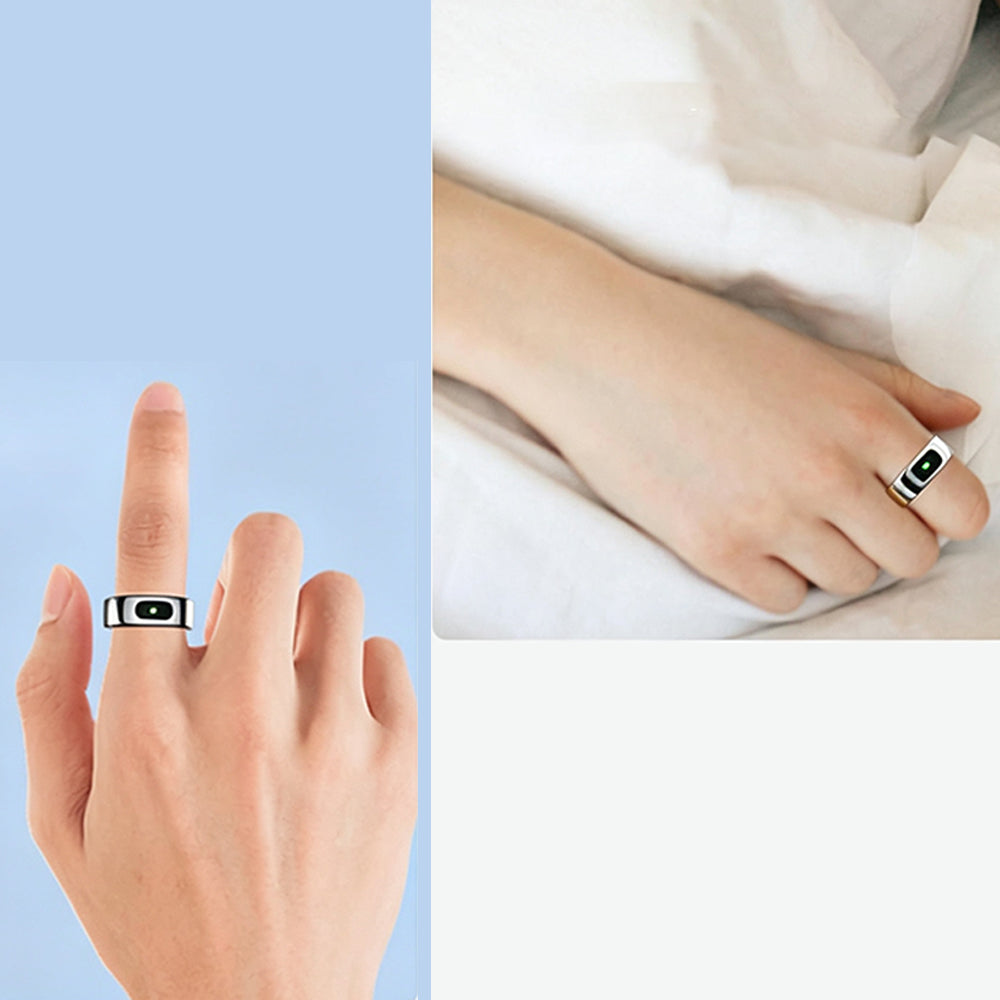 Smart Ring Health Tracker Ring with Touch Control - Silver