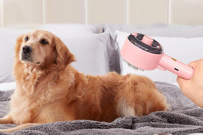 Cat Steam Brush Spray Comb UV Sterilization Cat Hair Crush for Long Short Hair Pets -White