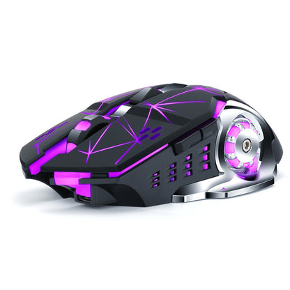 Dual Modes Wireless Mouse 2.4Ghz/Bluetooth RGB Backlit Rechargeable Gaming Mouse Style 2