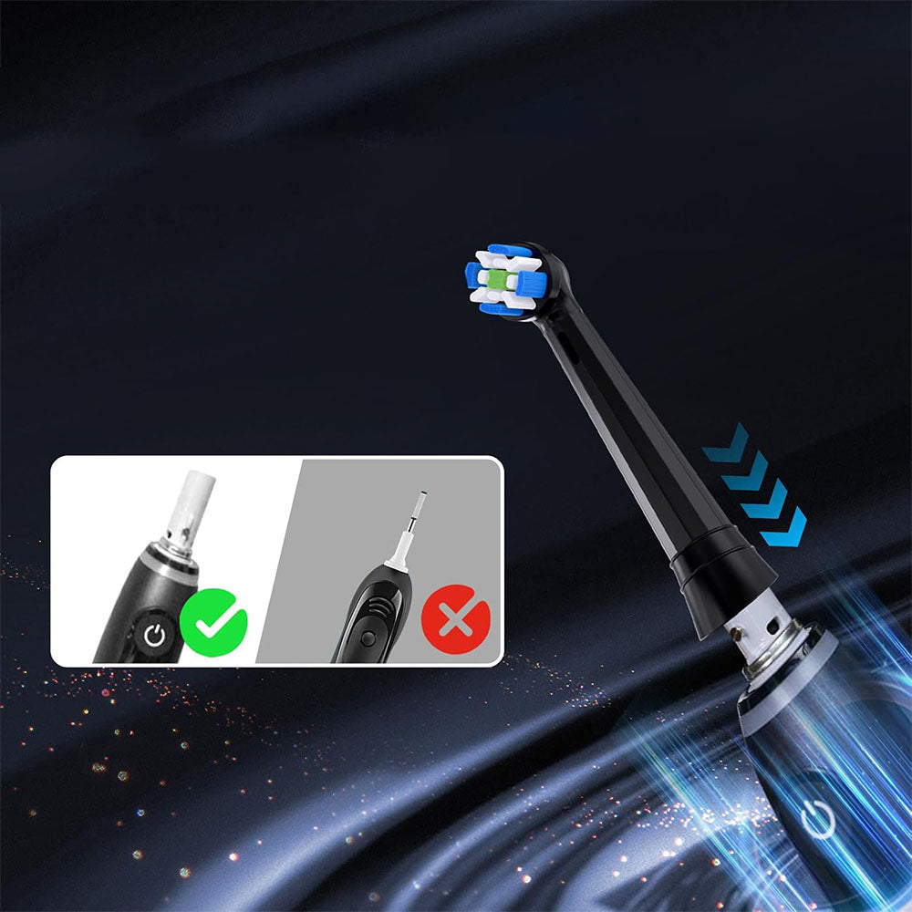 4Pcs Replacement Toothbrush Heads Compatible with OralB io Series-Black