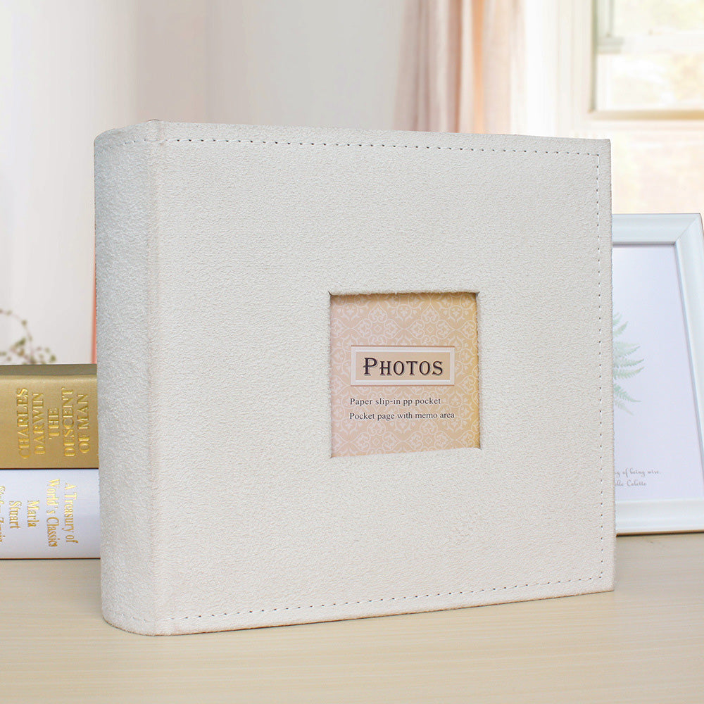200 Photo Album with Memo Space Storage Book - White
