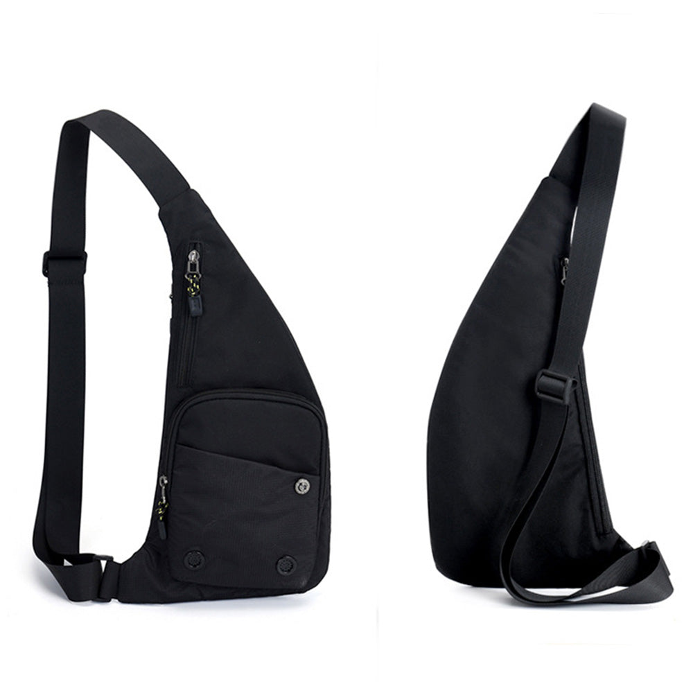 Chest Sling Bag Unisex Large Capacity-Black