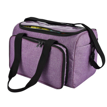 Knitting Storage Bag Wool Tote Crichet Hook Needles Accessories Organizer-Purple